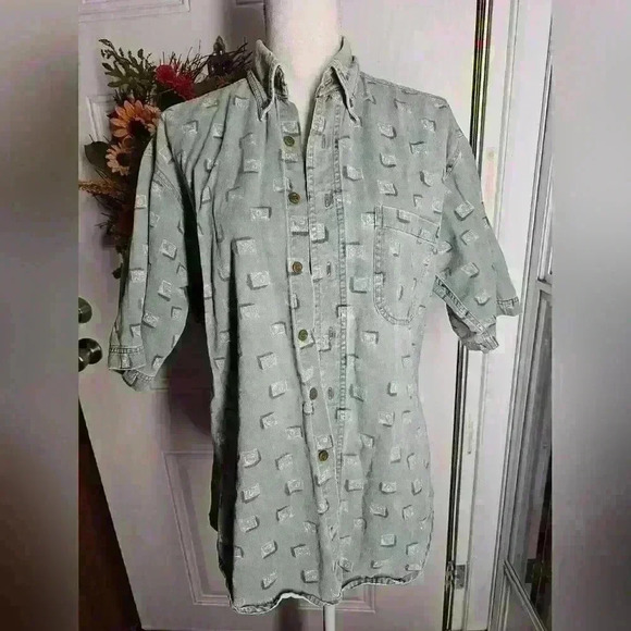 Mens Woolrich casual button down short sleeve shirt medium - Picture 1 of 4